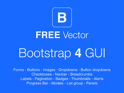 Full Bootstrap 4 GUI Pack